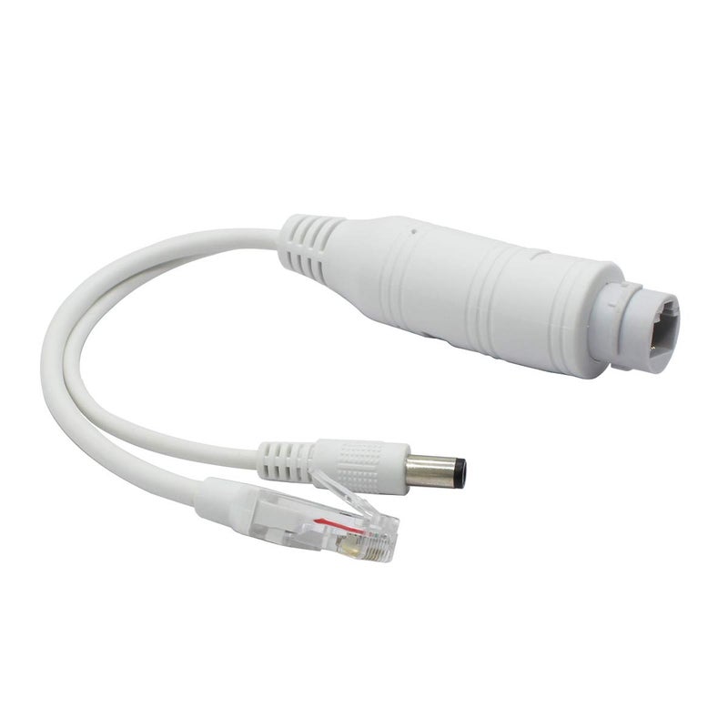 ANVISION Active 48V to 12V Waterproof PoE Splitter Adapter, IEEE 802.3af Compliant 10/100Mbps for IP Camera AP Voip Phone and More, White - Image 1
